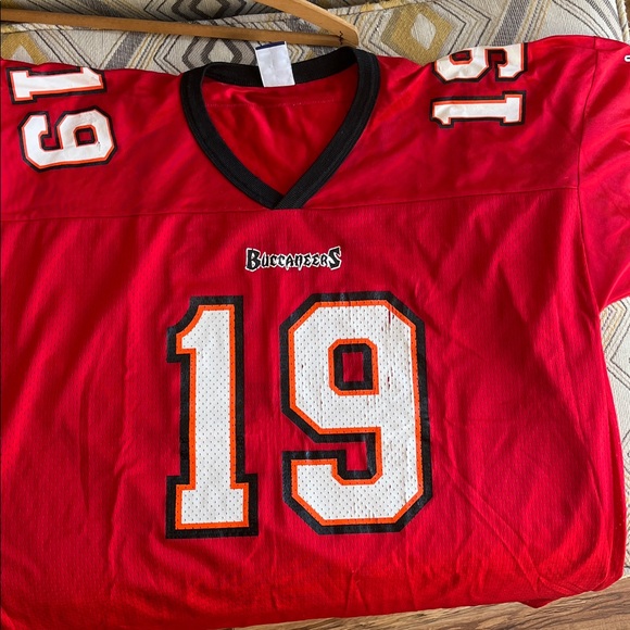 Vintage Champion Bukaneers Red and Black Football Jersey - Picture 11 of 14